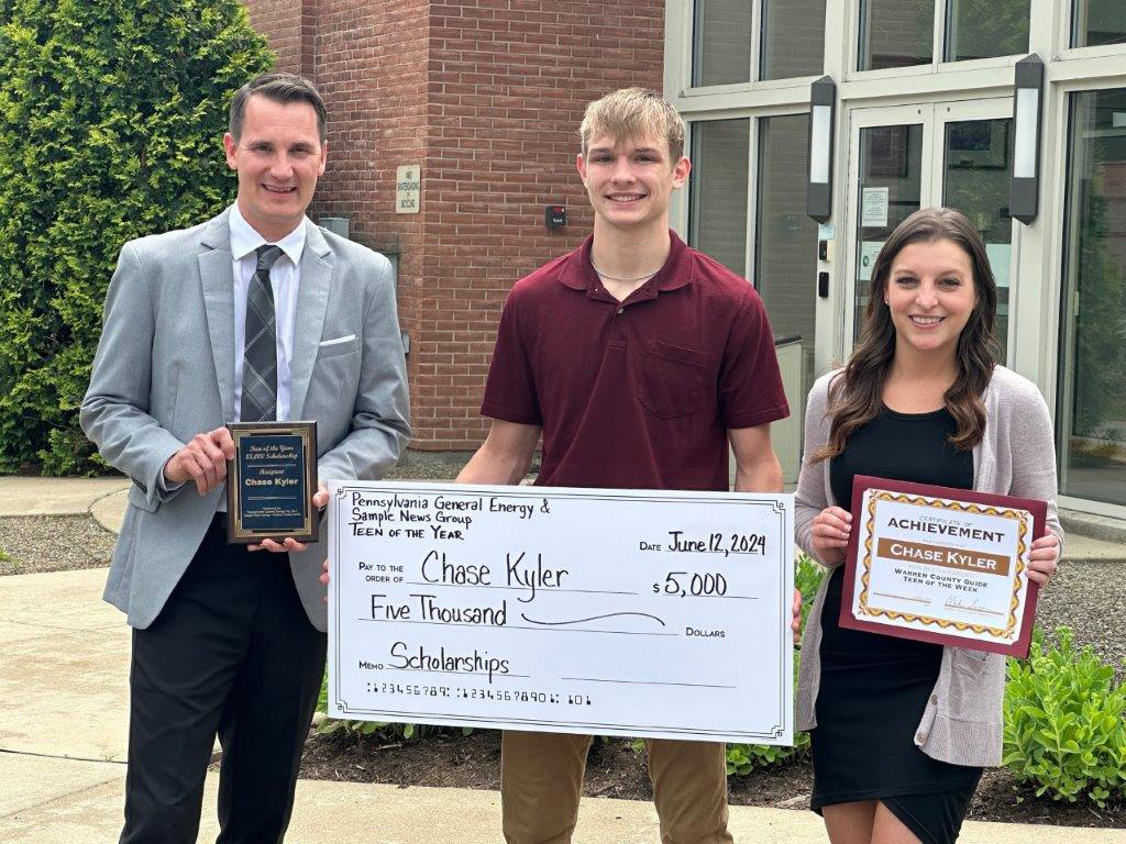 Kyler recognized as PGE’s Teen of the Year News, Sports, Jobs Times